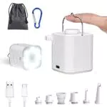 Carastek Pompa Elettrica Ricaricabile, Pompa ad Aria Elettrica con Batteria da 2000 mAh