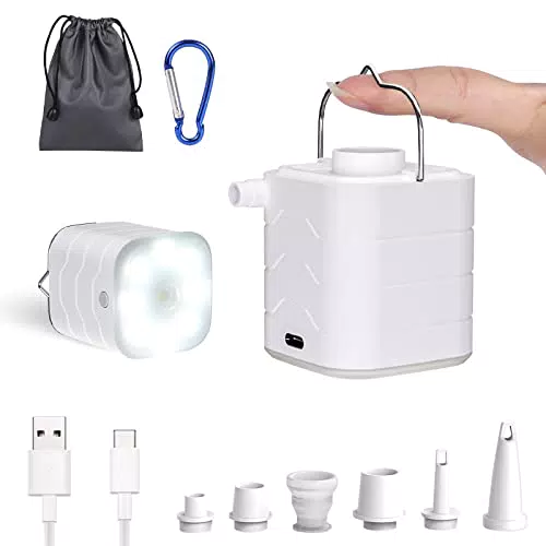 Carastek Pompa Elettrica Ricaricabile, Pompa ad Aria Elettrica con Batteria da 2000 mAh