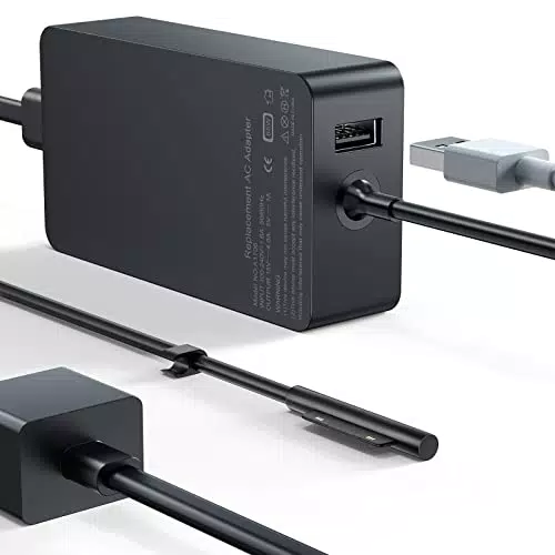 Caricabatterie Surface Pro, alimentatore adattatore 65W 15V 4A per Microsoft Surface Pro 3/4/5/6/7