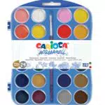 Carioca- Tempera, KO054/A, Multicolore, 24 acuarelas