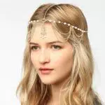 Catenina per Capelli in Stile Bohémien, GuKKK Copricapo con Paillettes e Nappe da Sposa