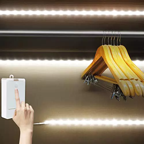 CCILAND Striscia LED a batteria bianca da 3 metri, 90 LED