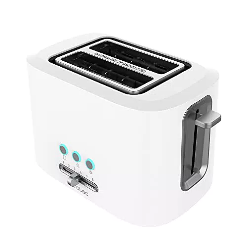 Cecotec Tostapane Toast&Taste 9000, 2 fessure corte XL, bianco