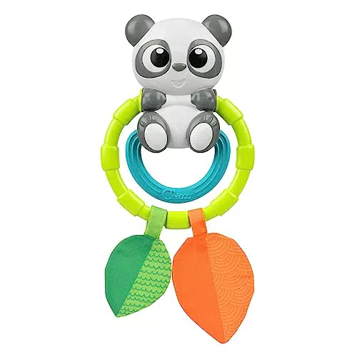 Chicco Sonaglio Panda, Sonaglio in Plastica, Morbido Massaggiagengive