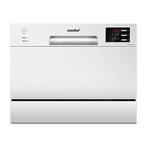 COMFEE' Lavastoviglie compatta da tavolo TD602E-W Mini lavastoviglie con 6 coperti