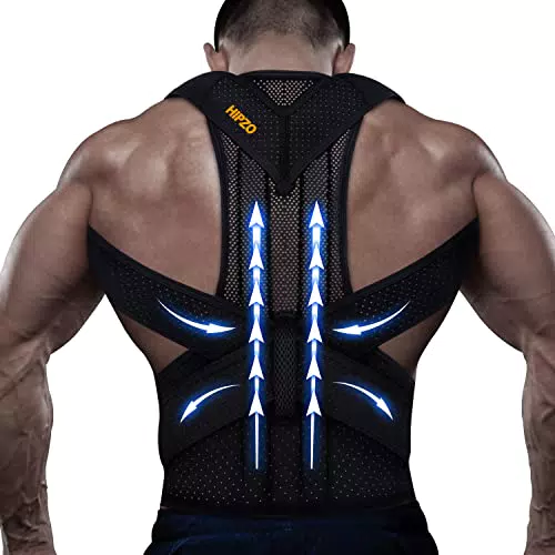 Correttore Postura Uomo Donna, Poroso Traspirante Supporto Schiena Completo Regolabile Ergonomica