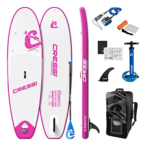Cressi Isup Complete Set - Element All Round Kit Tavola SUP Facile da gonfiare Completo di Tutti gli Accessori Necessari per Uso e Trasporto