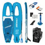 Cressi Isup Complete Set - Reef Window Kit Tavola SUP Facile da gonfiare Completo di Tutti gli Accessori Necessari per Uso e Trasporto