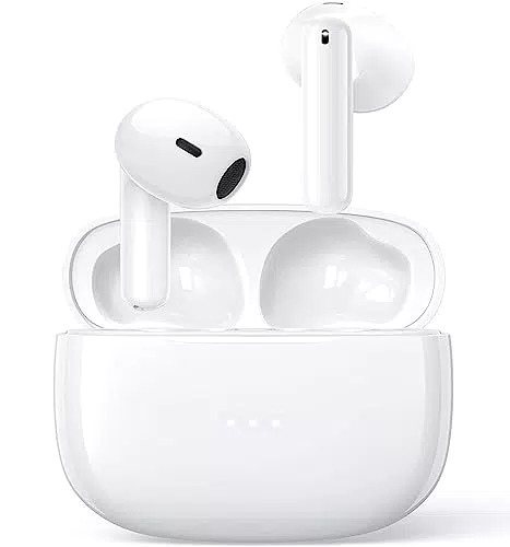 Auricolari Bluetooth 5.3 con Stereo HiFi Microfono, bianco