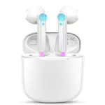 Cuffie Bluetooth, Auricolari Bluetooth 5.3, bianco
