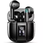 Cuffie Bluetooth, Auricolari Bluetooth 5.3 Wireless Stereo HiFi con 4 HD Mic