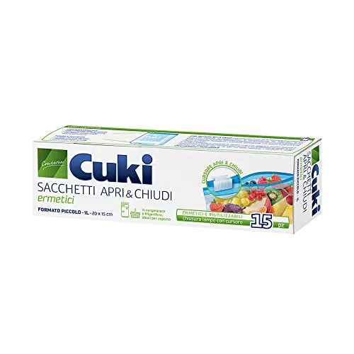 Cuki Sacchetti Trasparenti Apri e Chiudi Ermetici Piccoli