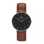 Daniel Wellington Orologio Analogico al Quarzo con Cinturino in Pelle marrone, DW00100142