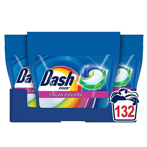 Dash Pods Detersivo Lavatrice In Capsule, 132 Lavaggi
