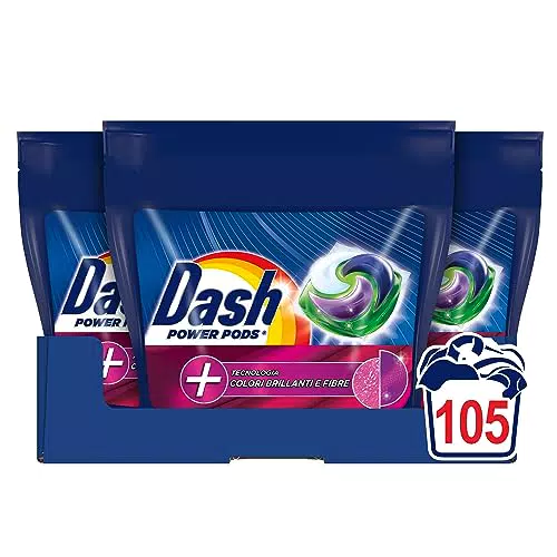 Dash Power Pods Detersivo Lavatrice In Capsule, 105 Lavaggi