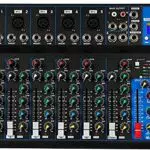 Depusheng HT7 Mixer audio portatile Bluetooth con console di missaggio audio DJ USB 7-Channel Band Mixing Boards Jack MP3 Alimentazione 48V