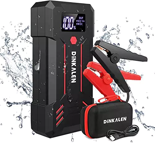 DINKALEN 3000A Avviatore Batteria Auto, 23800mAh Avviatore Emergenza per Auto