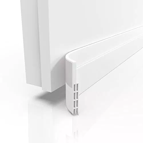 Domar- paraspifferi porta ingresso 100 cm bianco - Sotto porta spifferi autoadesiva extra forte - para spifferi per il massimo isolamento - Sottoporta per scarafaggi ottimale