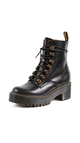 Dr. Martens 8 Eye Boot, Anfibi Donna, Black Softy T