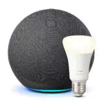 Echo - Audio di alta qualità - Antracite + Philips Hue Lampadina Connessa