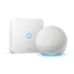 Echo Dot con orologio + Ring Intercom di Amazon, Altoparlante intelligente Wi-Fi e Bluetooth