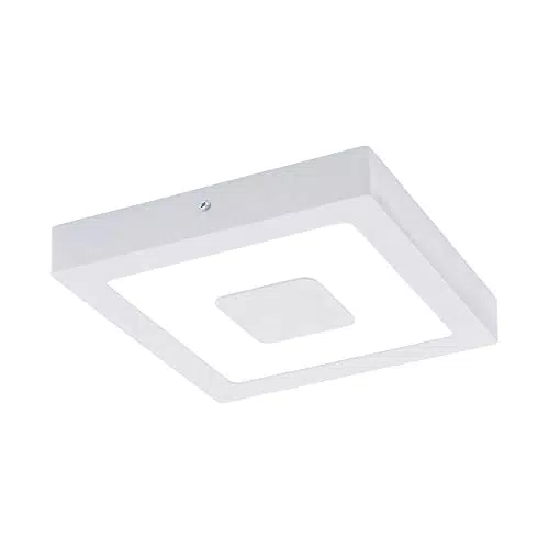 Eglo IPHIAS Plafoniera in Alluminio, 16.5 W, Bianco