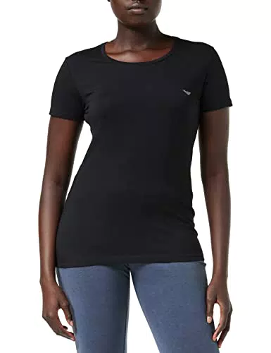 Emporio Armani Crew Neck T-Shirt Iconic Logoband, Maglietta Donna