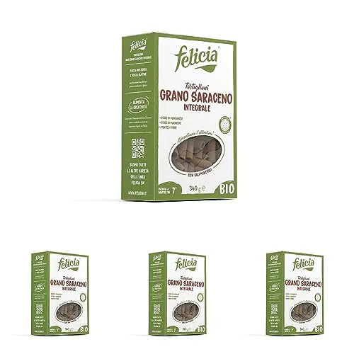 Felicia, Tortiglioni di Grano Saraceno Integrale, 4 confezioni