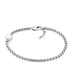 FOSSIL Bracciale da uomo Heritage, Acciaio inossidabile tonalità argento