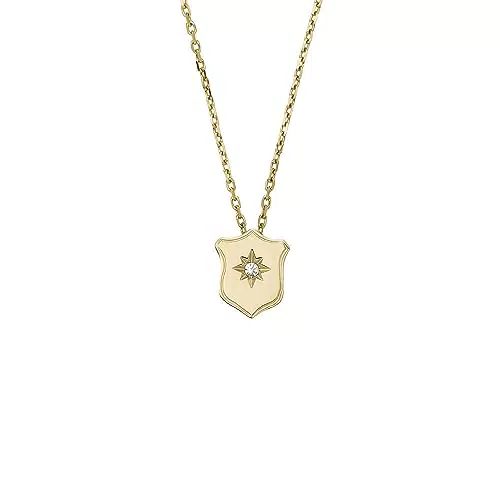 FOSSIL Collana da donna Heritage, acciaio inossidabile tonalità oro