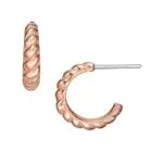 Fossil Orecchini Da Donna Vintage Twists, Lunghezza: 15.7mm