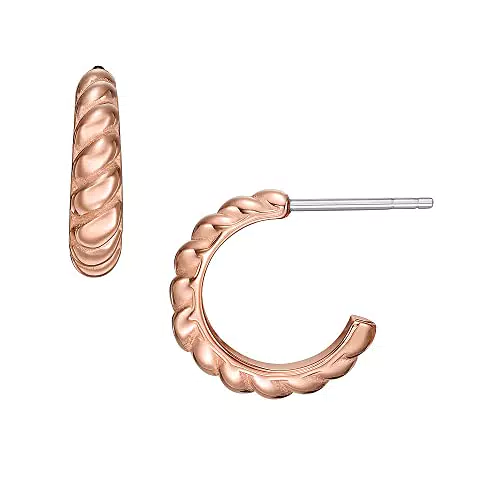Fossil Orecchini Da Donna Vintage Twists, Lunghezza: 15.7mm