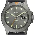 Fossil Orologio da uomo Fossil Blue Movimento al quarzo/data a tre lancette Cassa 42 mm con cinturino in silicone FS5994