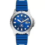 Fossil Orologio da uomo Fossil Blue Quarzo/3 Lancette Movimento Data Cassa 42mm con cinturino in silicone FS5998