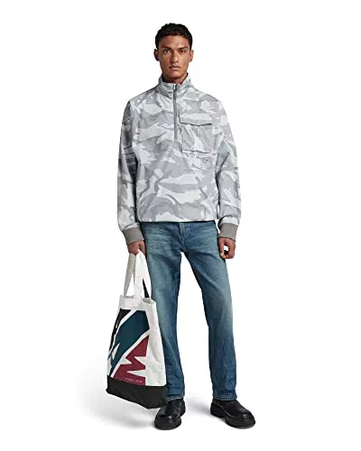 G-STAR RAW Men's Half Zip Overshirt, Multicolore, XL