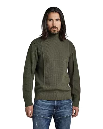 G-STAR RAW Men's Knitted Turtleneck Sweater Structure