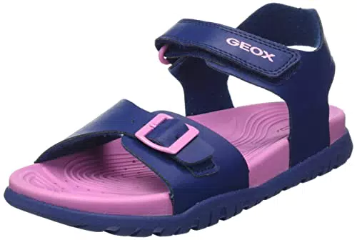 Geox J Sandal Fommiex Gir, Navy Dk Pink