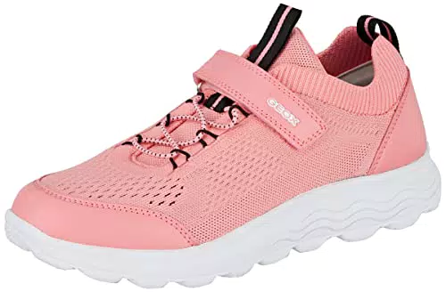Geox J Spherica Girl, Scarpe da Ginnastica, Coral Black