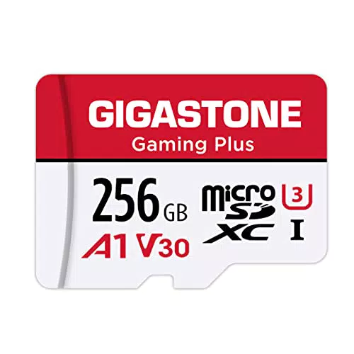 Gigastone Micro SD 256 GB, Gaming Plus, Specialmente per Nintendo Switch Gopro Fotocamere Videocamera Tablet