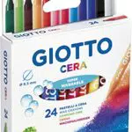 Giotto 282200 - Pastelli a Cera in Astuccio da 24 Colori