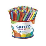 GIOTTO Turbo Color - Barattolo Da 96 Pennarelli A Punta Fine