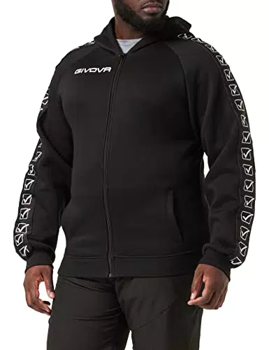 GIVOVA BA10-0010-2XL Felpa Full Zip Band, Nero, 2XL