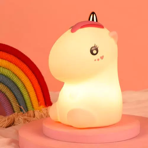 Glovios Luce Notturna Bambini, 7 Colori Dinosauro Lampada Notturna per Bambini