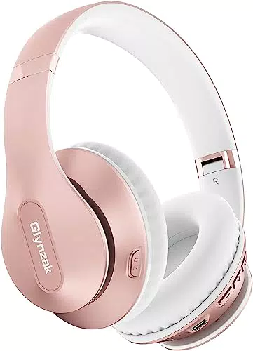 Glynzak Cuffie Wireless Bluetooth 5.3, 65 Ore Di Riproduzione Stereo HiFi con Microfono e 6EQ modalità