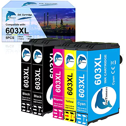 GoToners 603XL Cartucce Compatibili per Epson 603 XL Multipack per Expression Home XP-2100 XP-2105 XP-3100 XP-4100 Workforce WF-2810 WF-2830 WF-2850