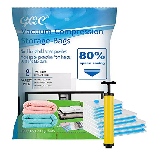 GQC Sacchetti da Viaggio Impermeabili, Trasparenti Risigillabili da Zip Borsa Viaggio Multifunzione Borsa Organizer Sacchetti per Vestiti
