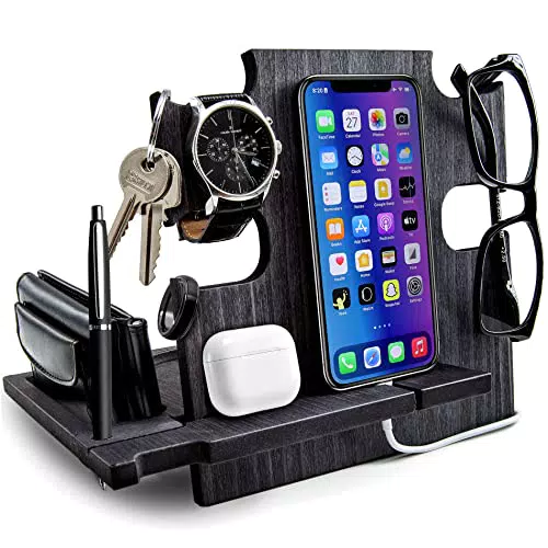 GRETAOTO Docking Station in Legno, Organizzatore da Scrivania