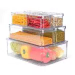 GuKKK Organizer Frigorifero, Set di 7 Contenitori Frigo Trasparente