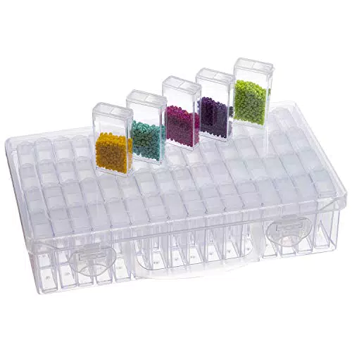 GuKKK Strumenti di Pittura Diamante, 64 Celle Ricamo Scatola Pittura