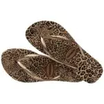Havaianas Slim Animals, Flip flops Donna, Sand Grey Golden